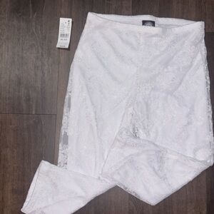Elegant White Lace Pants